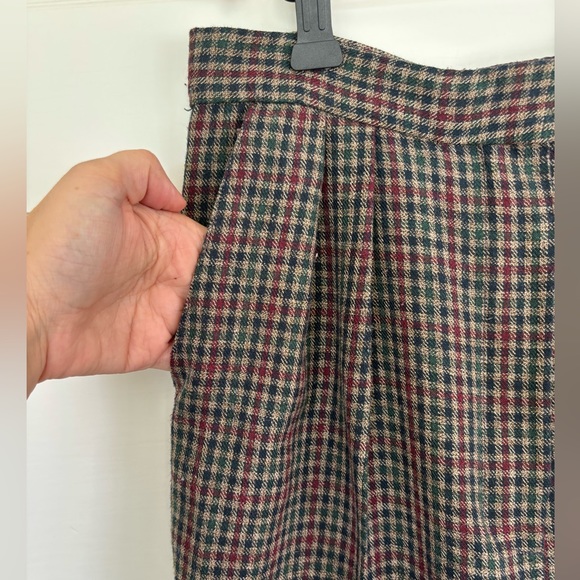 Vintage wool blend plaid trousers - Picture 7 of 12